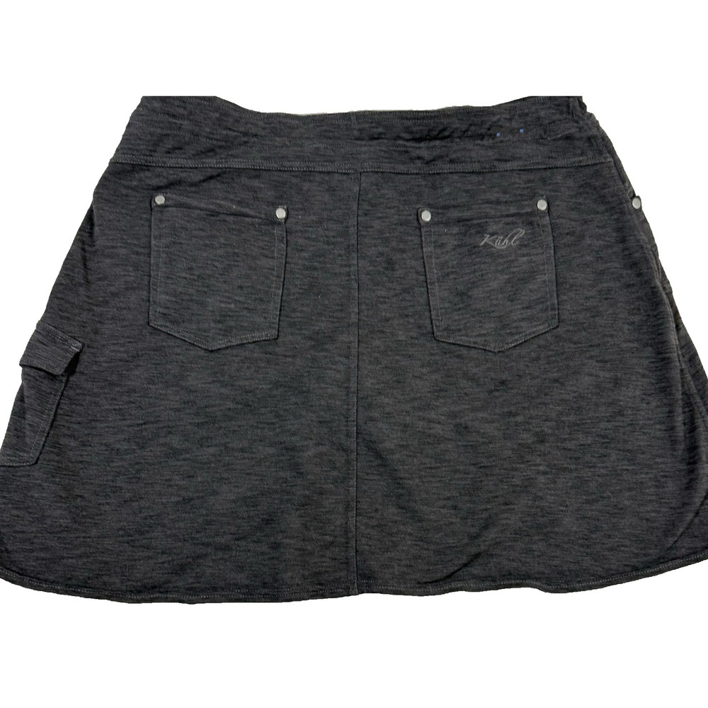 KUHL Mova Short Heather Gray Womens L Knit Stretch Pickleball  Logo Sporty Comfy - Picture 12 of 14